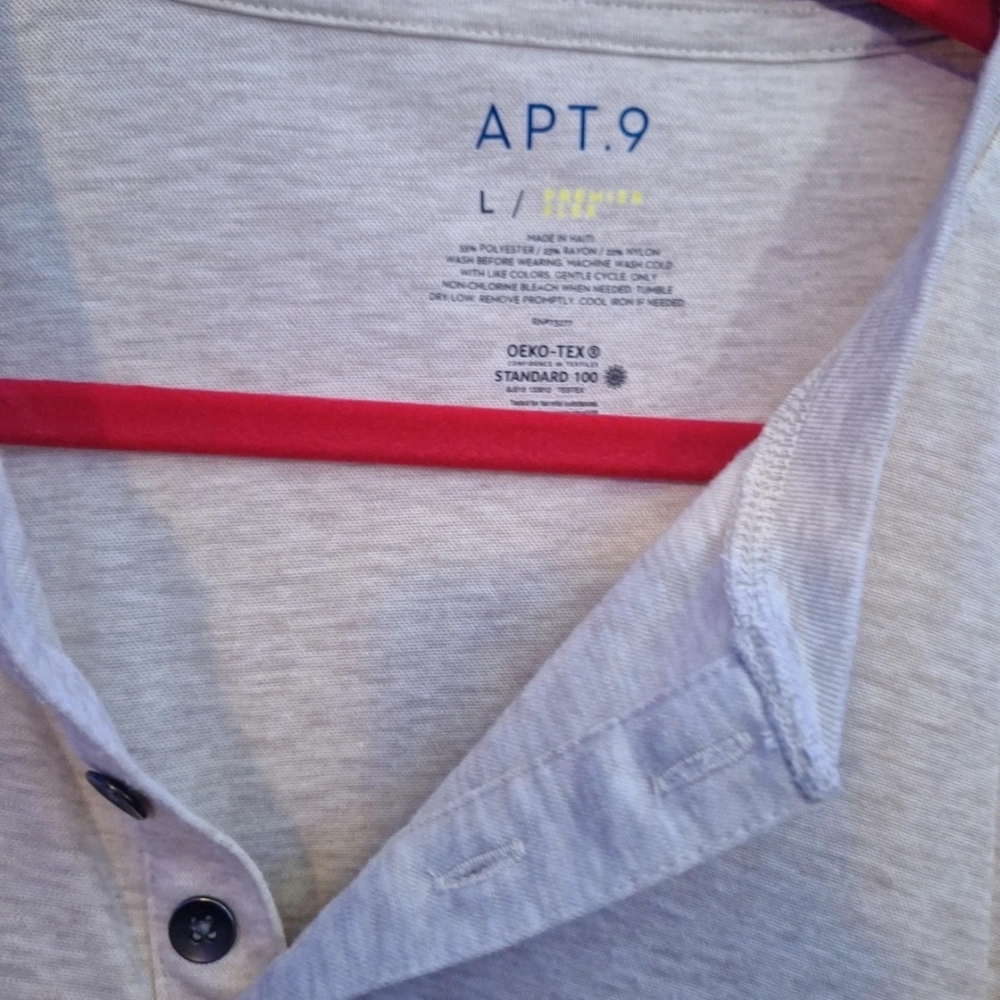 Apt. 9 Light Gray Casual Button Down Shirt